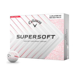 Callaway Supersoft Red Splatter 360 míčky (12ks)